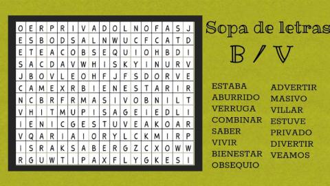 Sopa de letras B-V