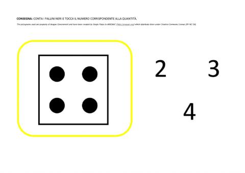 Associazione numero-quantità entro il n. 7.