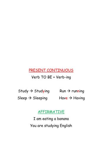 Present Continuous