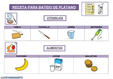 Receta: Batido de plátano