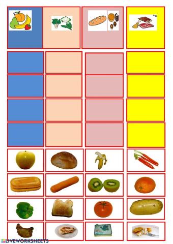 Ordenar alimentos