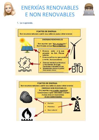 Enerxías renovables e non renovables