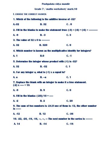 Integers