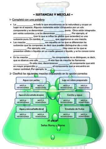 Soluciones y mezlcas