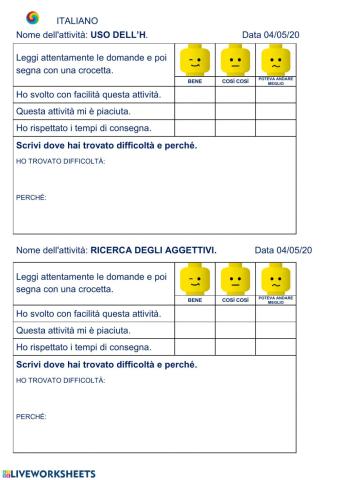 Questionario di autovalutazione