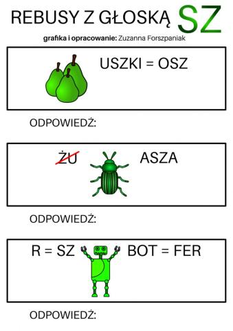 Rebusy z głoską „sz”