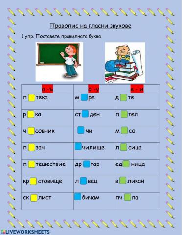 Правопис на гласни звукове