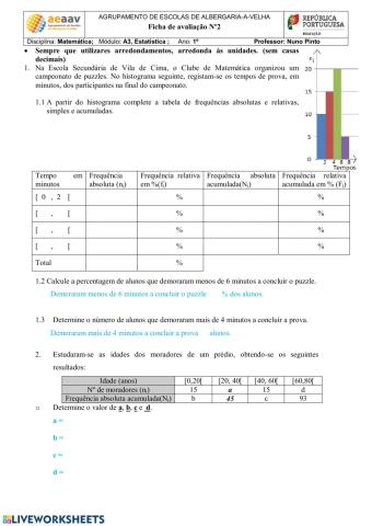 Ficha avaliação nº2