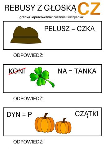 Rebusy z głoską „cz”