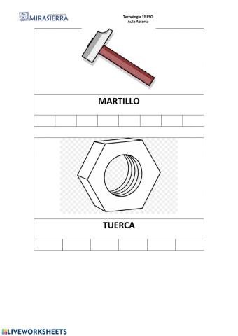 Vocabulario herramientas