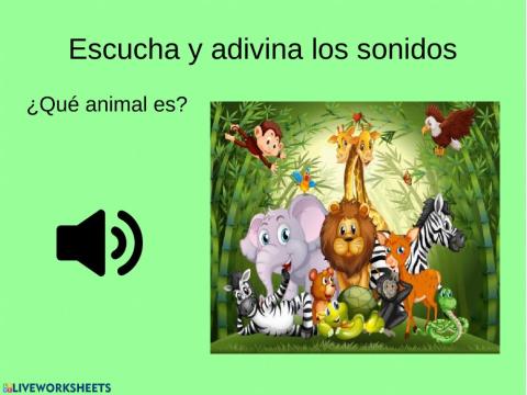 Descriminación auditiva: animales