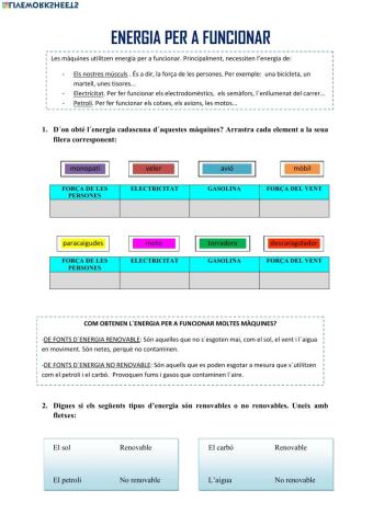 Energia per a funcionar