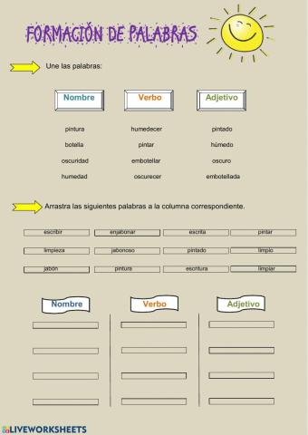 Formación de palabras