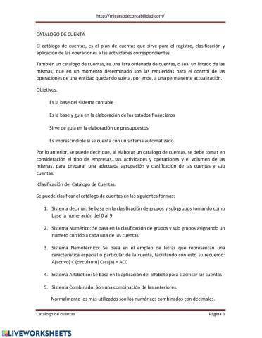 Catalogo de Cuentas