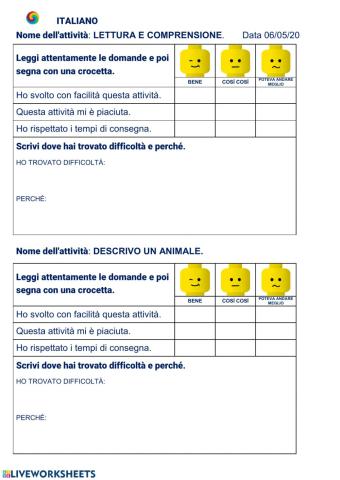 Questionario di autovalutazione