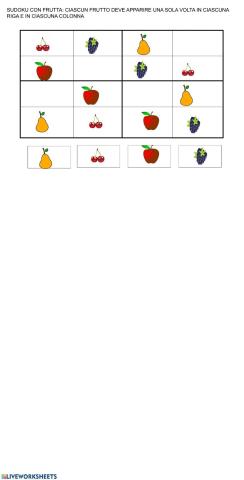 Sudoku con frutta