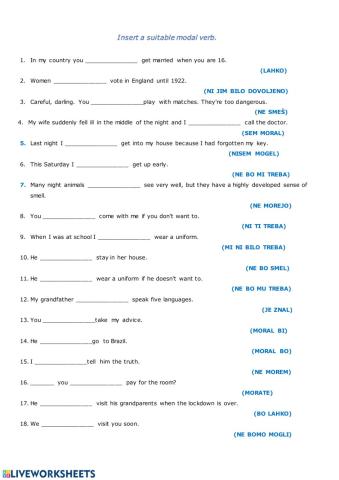 Modal verbs