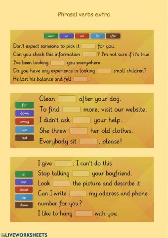 Phrasal verbs