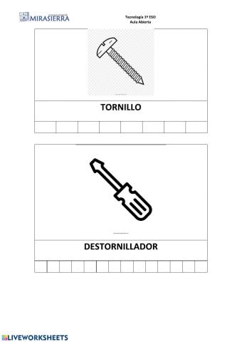 Vocabulario herramientas