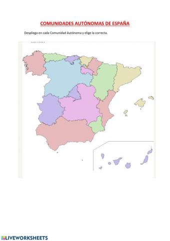 Comunidades autónomas españa