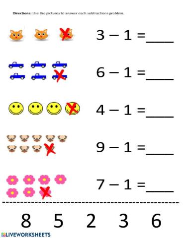 Subtracting 1