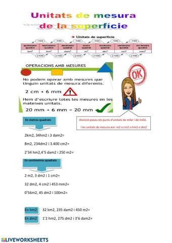 Les unitats de mesura de la superficie