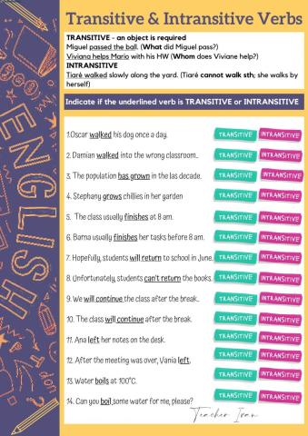 Transitive & Intransitive