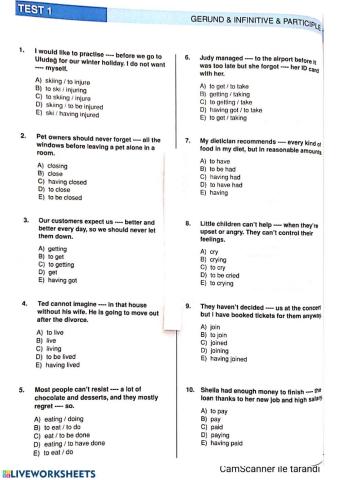 Gerund&infinitive&participle