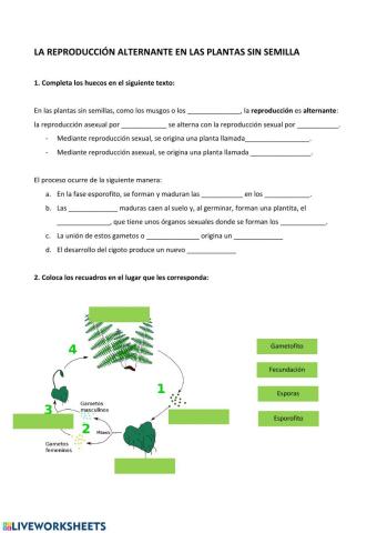 La reproducción alternante en plantas