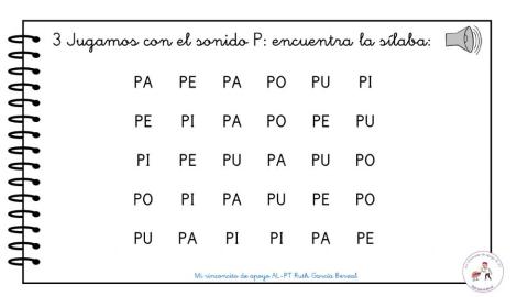 Jugamos con el sonido P 3