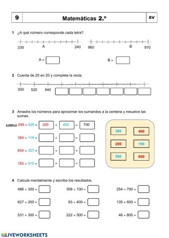 Evaluación Matemáticas T9