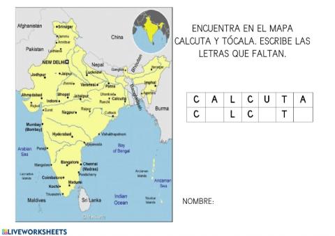 Mapa calcuta