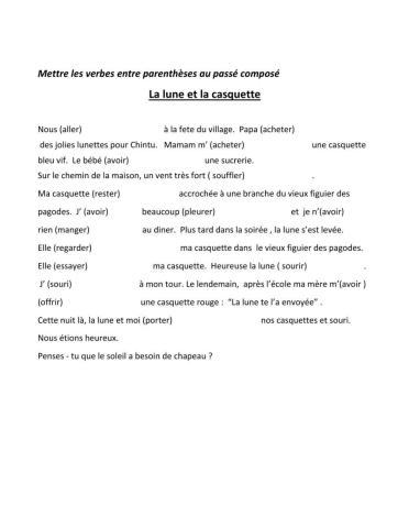 Conjuguer au passé composé