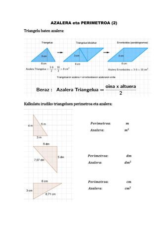 Azalera eta Perimetroa (2)