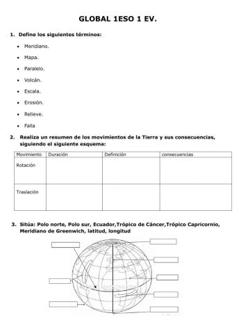 Test geografía 1ºESO