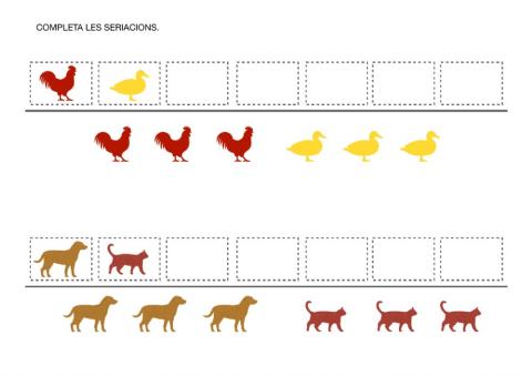 Seriacions de dos elements