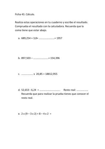 Ficha 43 Cálculo