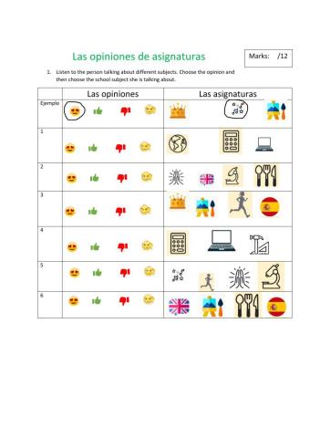 Las asignaturas opiniones