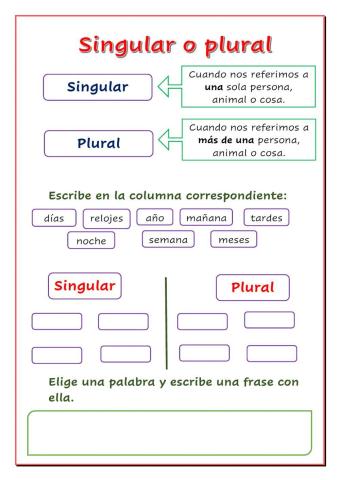 Singular y plural