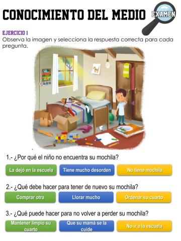 Examen Conocimiento del Medio