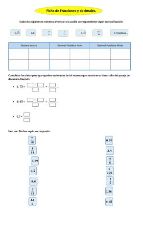 Fracciones y decimales