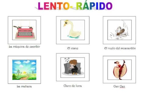 Cualidades del sonido: rápido - lento