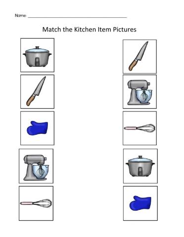 Matching Kitchen Item Pictures