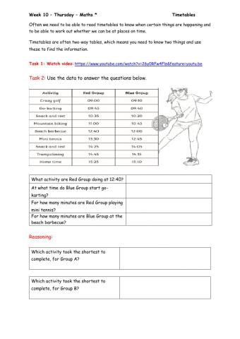 Reading timetables