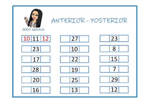 Anterior - posterior (hasta 30)