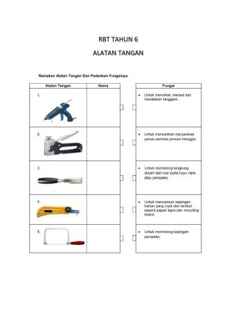 RBT Tahun 6- Penghasilan Projek