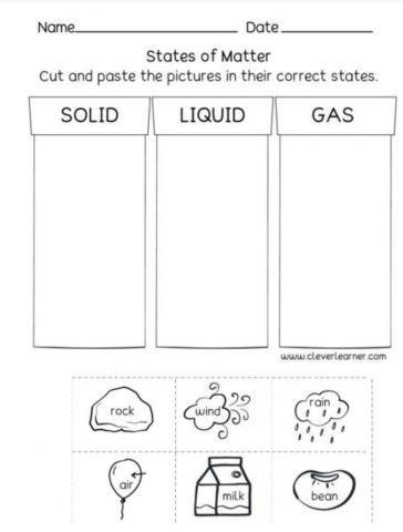 Matter - solid liquid gas