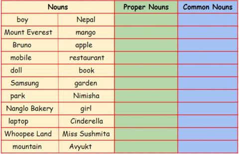 Common and Proper Nouns