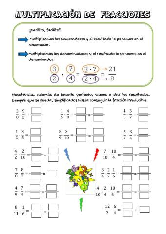 Multiplicación de fracciones