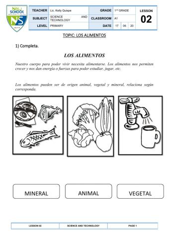 Los alimentos